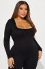 Vanessa Double Lined Jumpsuit - Black sold by Fashion Nova