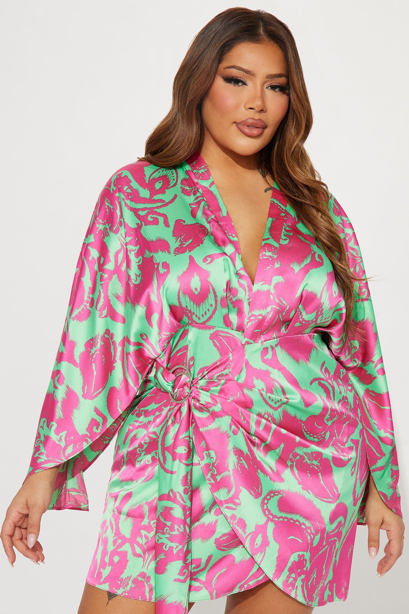 Vacation Ready Mini Dress - Fuchsia/combo sold by Fashion Nova product image thumbnail 5