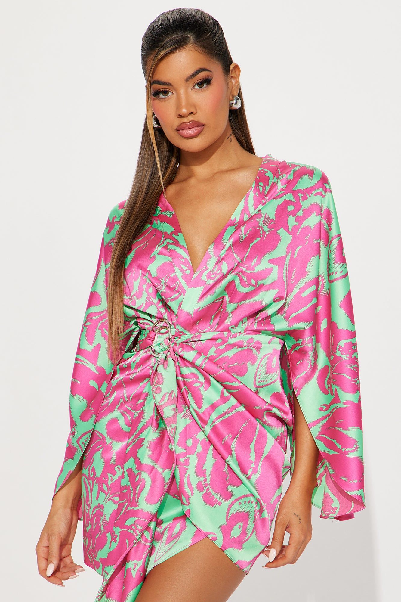 Vacation Ready Mini Dress - Fuchsia/combo sold by Fashion Nova product image thumbnail 2