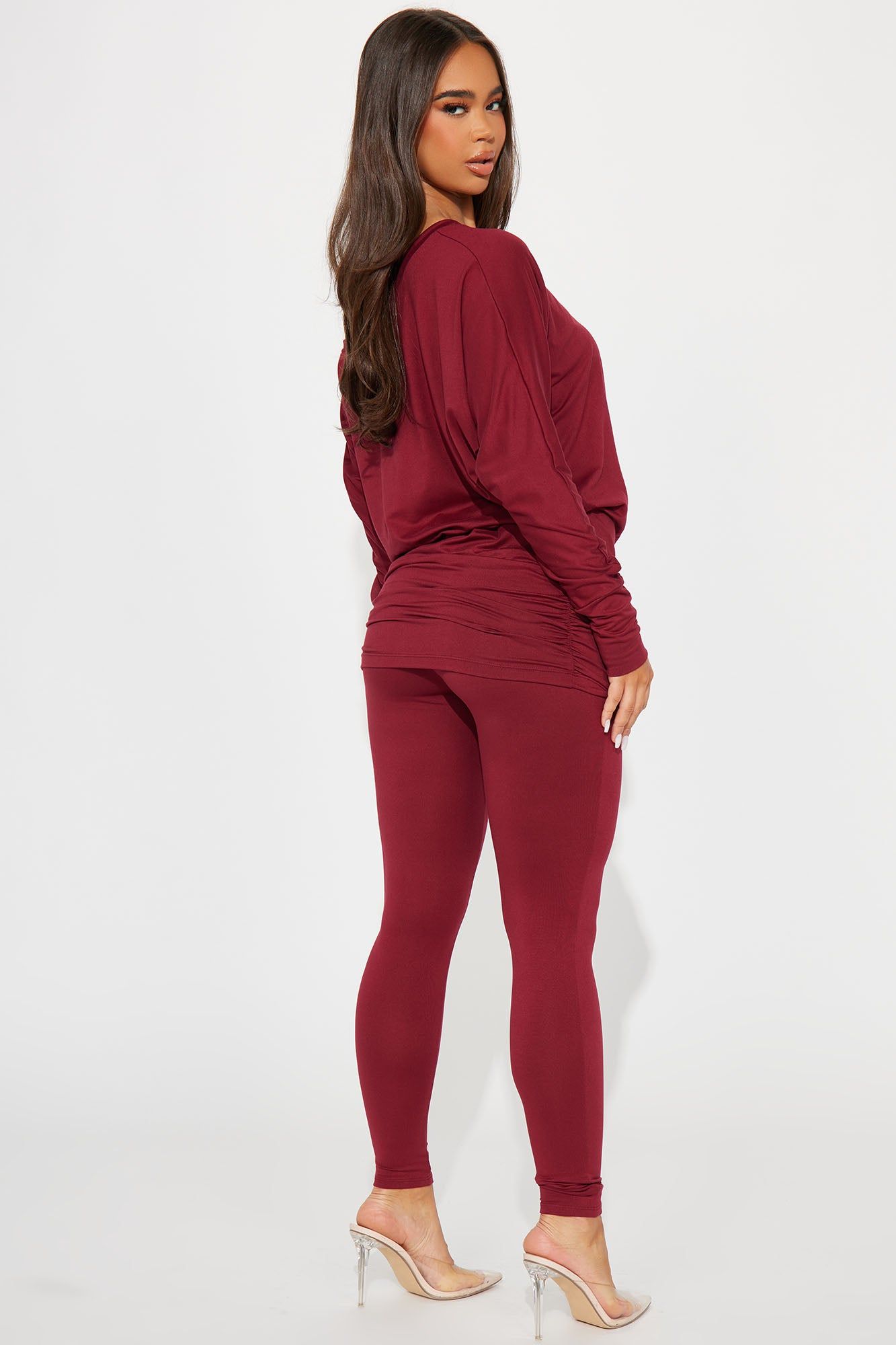 Camila Off Shoulder Legging Set - Wine sold by Fashion Nova product image thumbnail 3