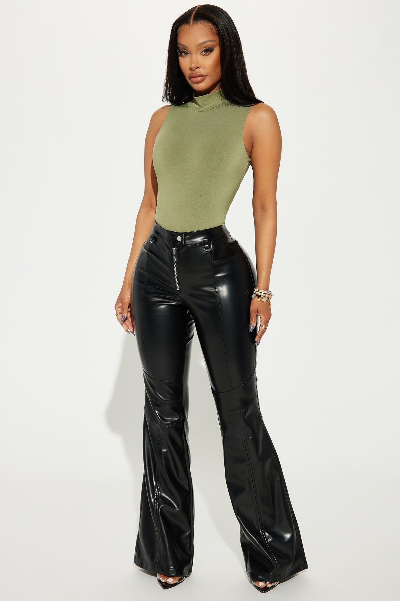 Too Good To Be True Sleeveless Bodysuit - Olive sold by Fashion Nova product image thumbnail 3