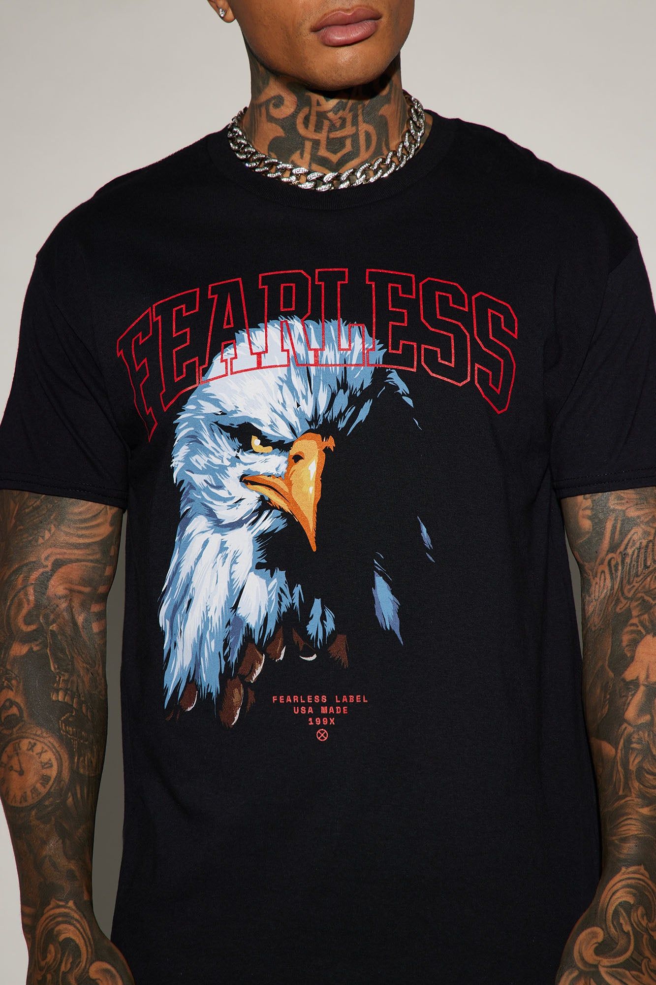 Fearless Eagle Short Sleeve Tee - Black sold by Fashion Nova product image thumbnail 3