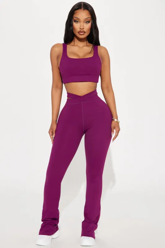Fire Flow Super Soft Active Yoga Pant - Plum sold by Fashion Nova