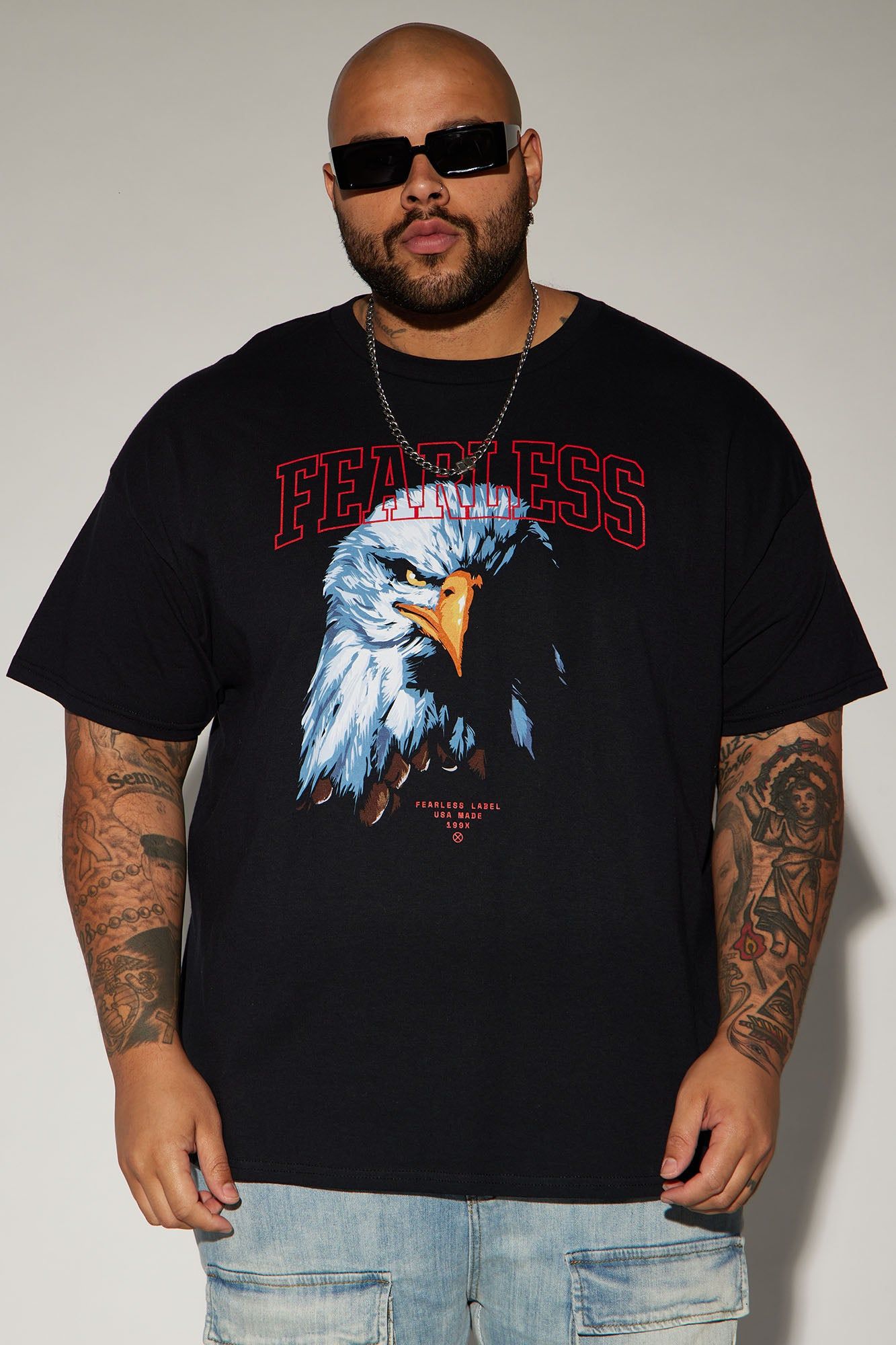 Fearless Eagle Short Sleeve Tee - Black sold by Fashion Nova product image thumbnail 4