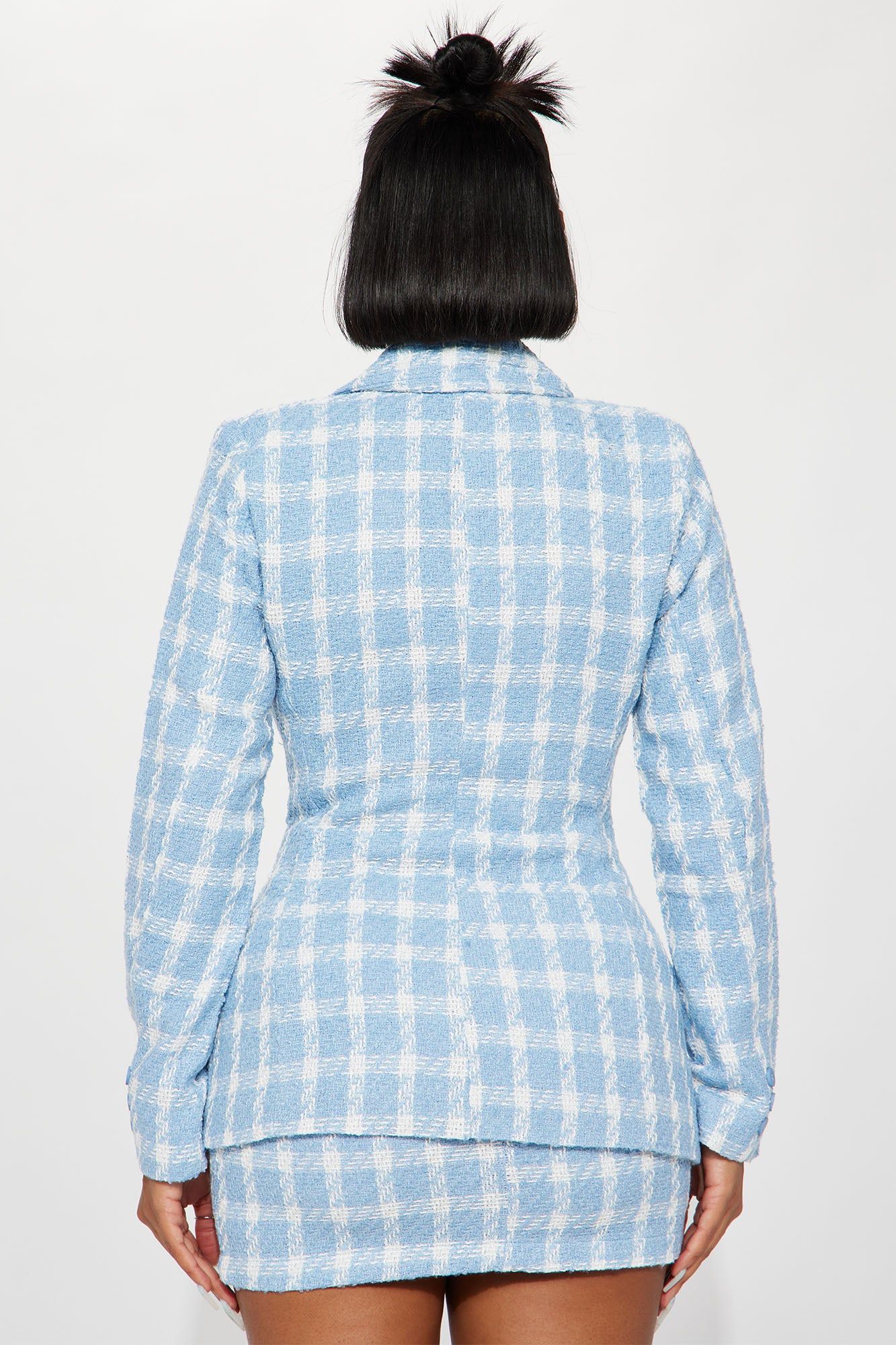 Main Attraction Tween Blazer Skirt Set - Blue/combo sold by Fashion Nova product image thumbnail 3