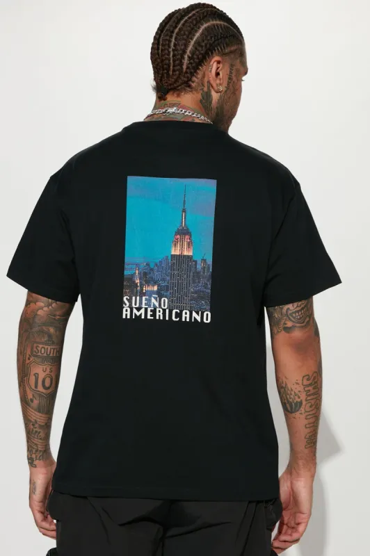 American Dream Short Sleeve Tee - Black sold by Fashion Nova