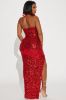 Valentina Sequin Maxi Dress - Red sold by Fashion Nova