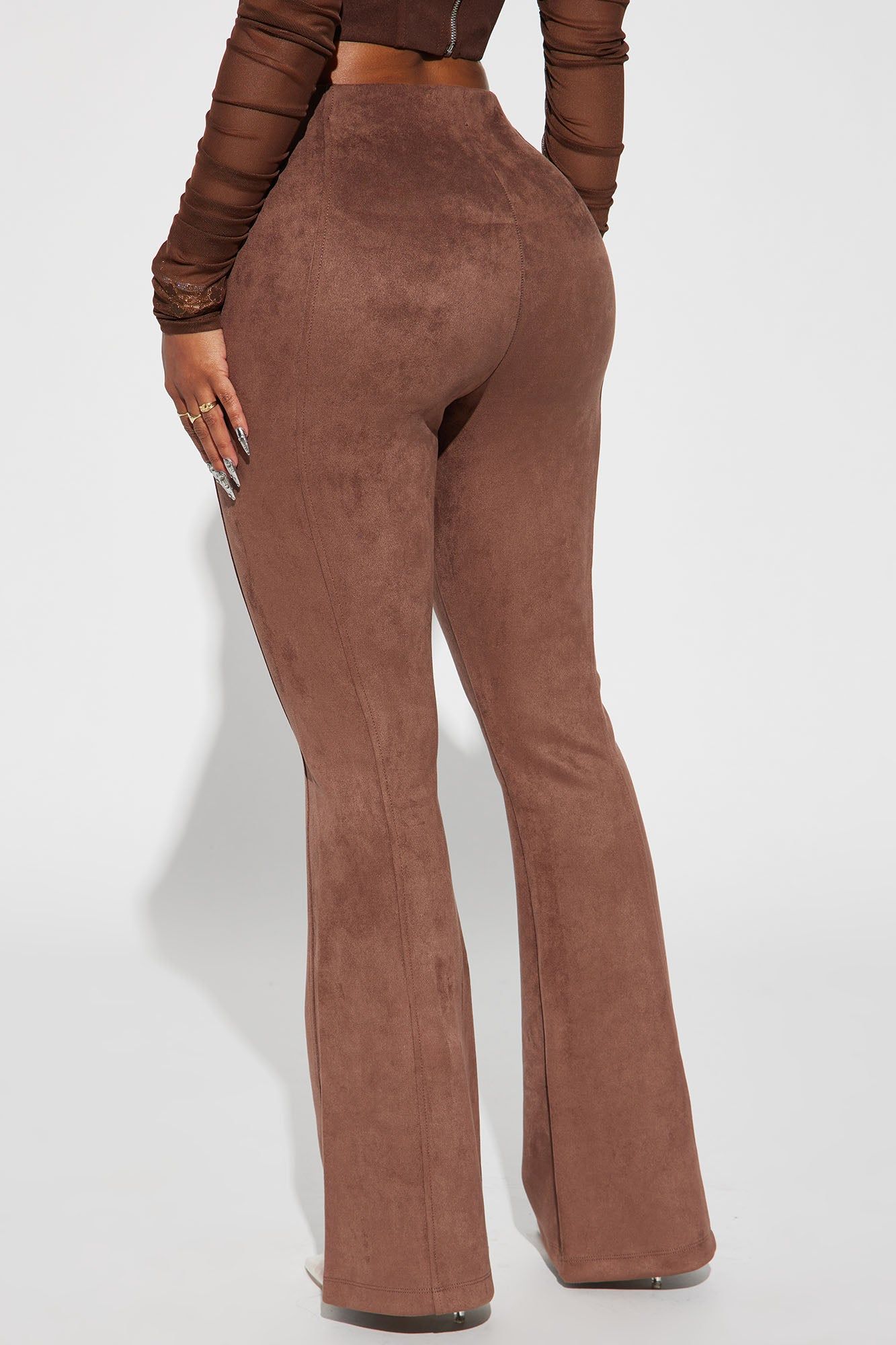 Play It Suede Flare Pant - Brown sold by Fashion Nova product image thumbnail 3