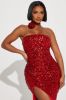 Valentina Sequin Maxi Dress - Red sold by Fashion Nova
