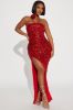 Valentina Sequin Maxi Dress - Red sold by Fashion Nova