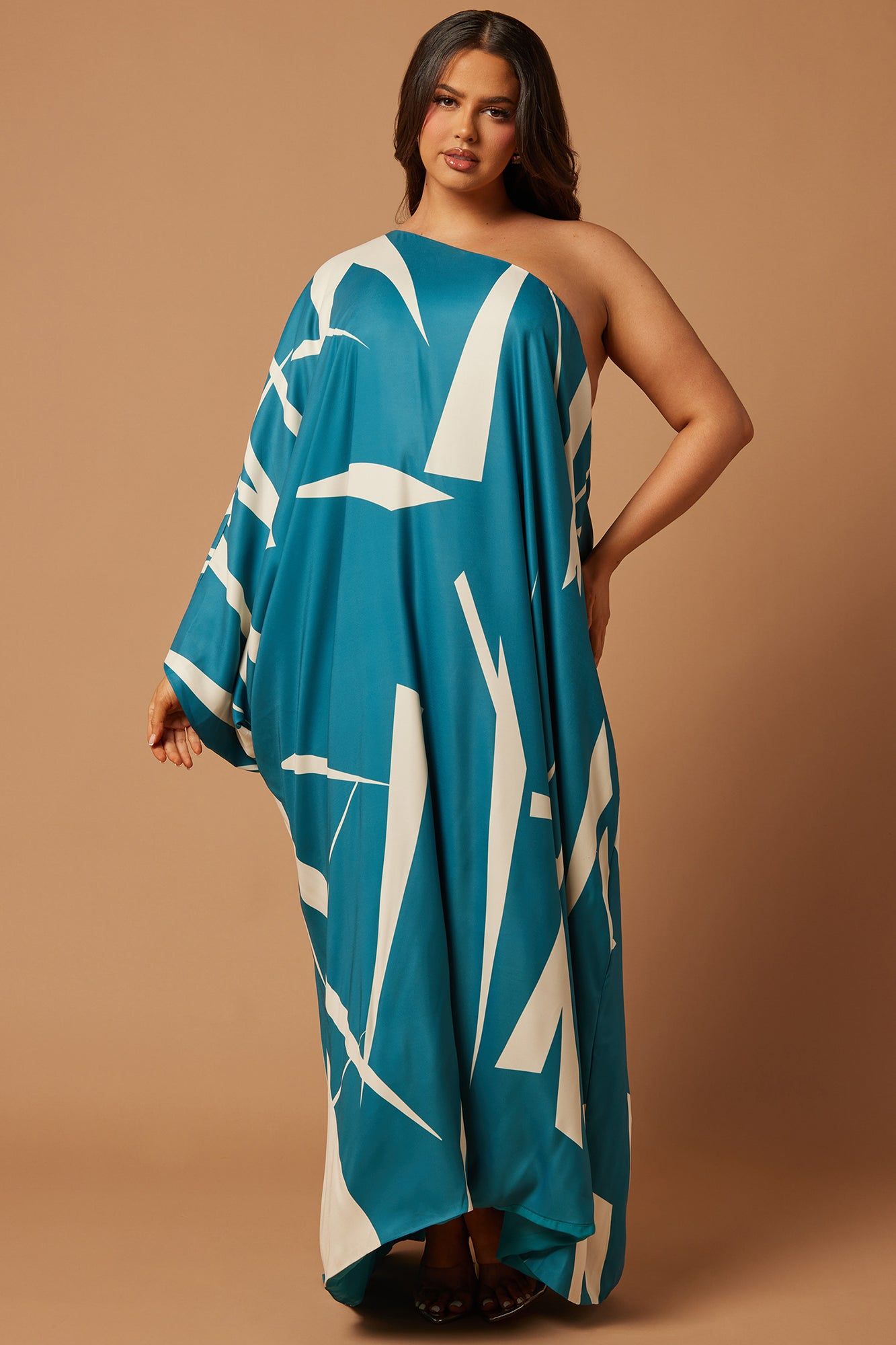 Patras Satin Kaftan - Teal sold by Fashion Nova product image thumbnail 5