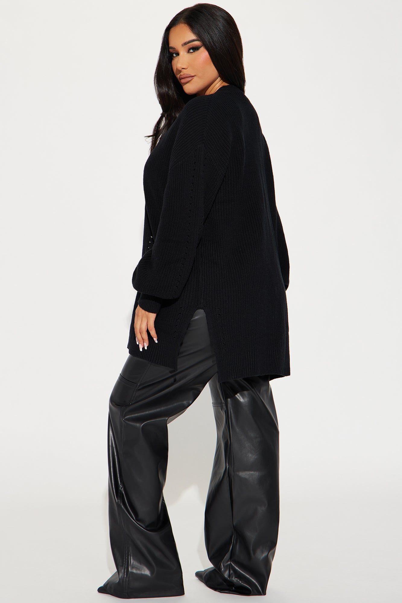 Long Road Cardigan - Black sold by Fashion Nova product image thumbnail 3