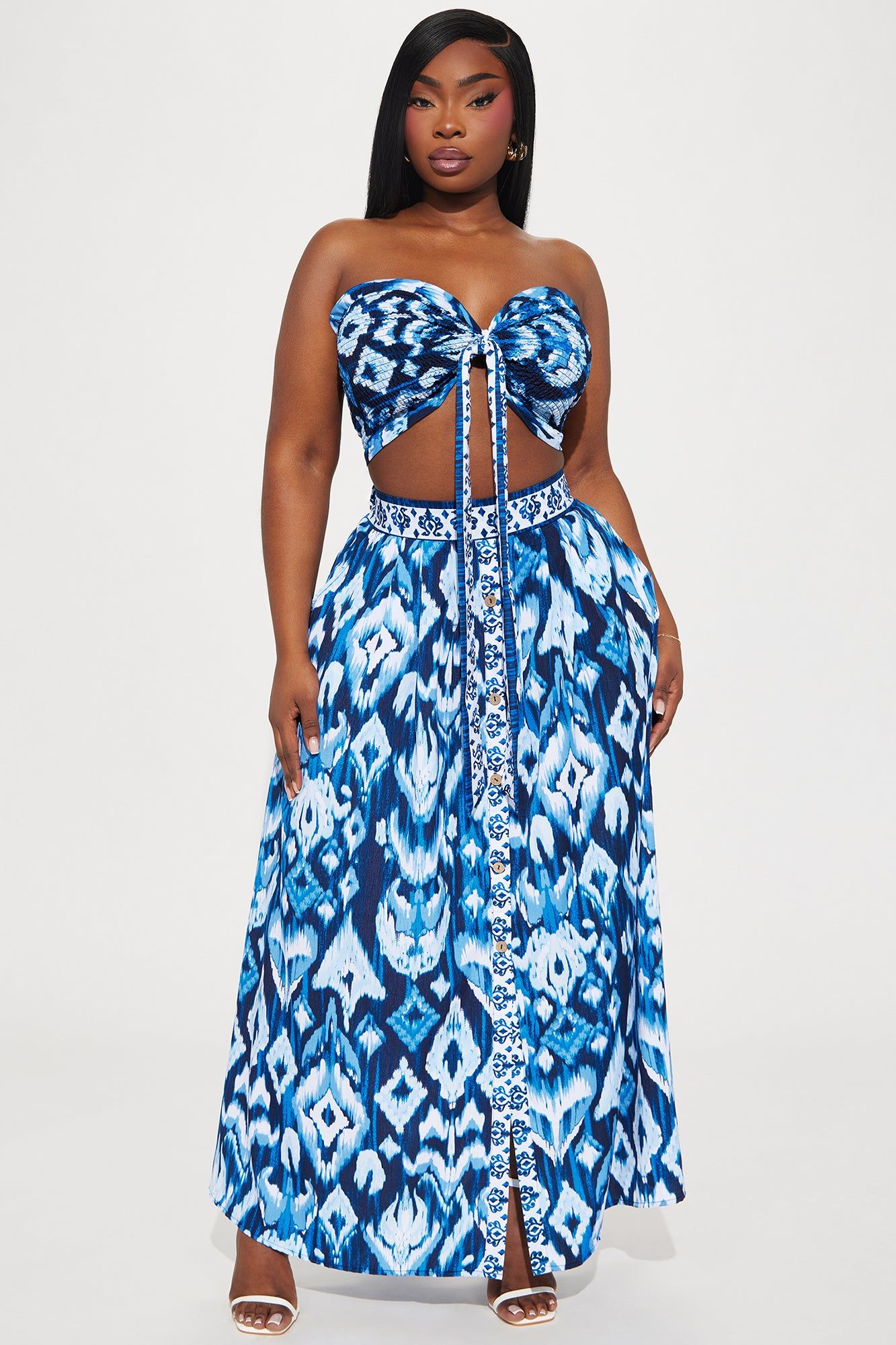 Feeling Flirty Skirt Set - Blue/combo sold by Fashion Nova product image thumbnail 4