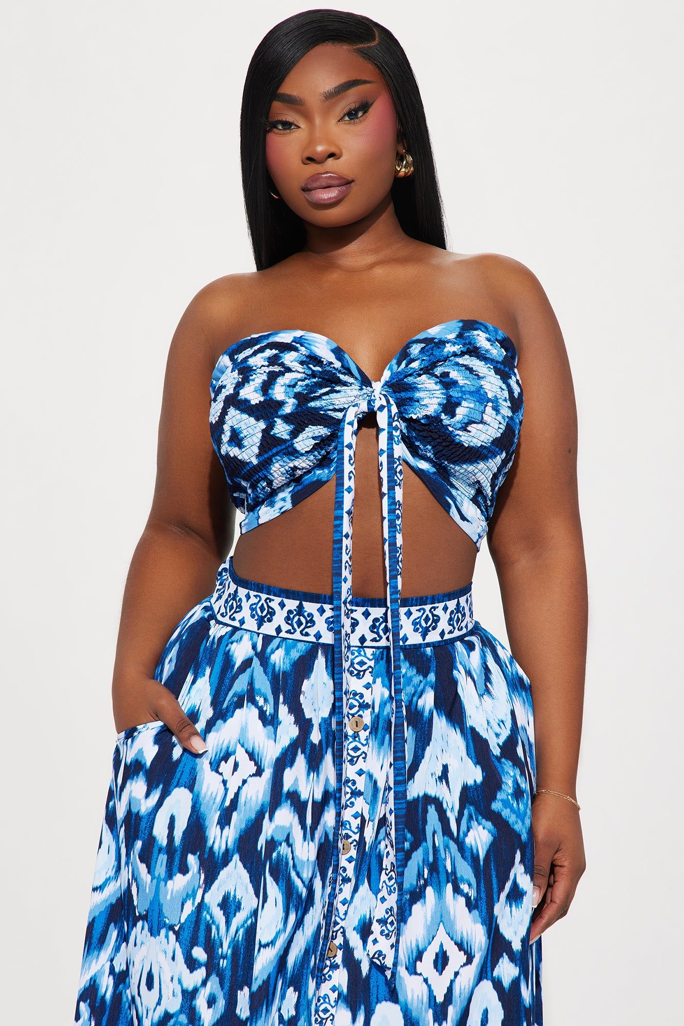Feeling Flirty Skirt Set - Blue/combo sold by Fashion Nova product image thumbnail 5