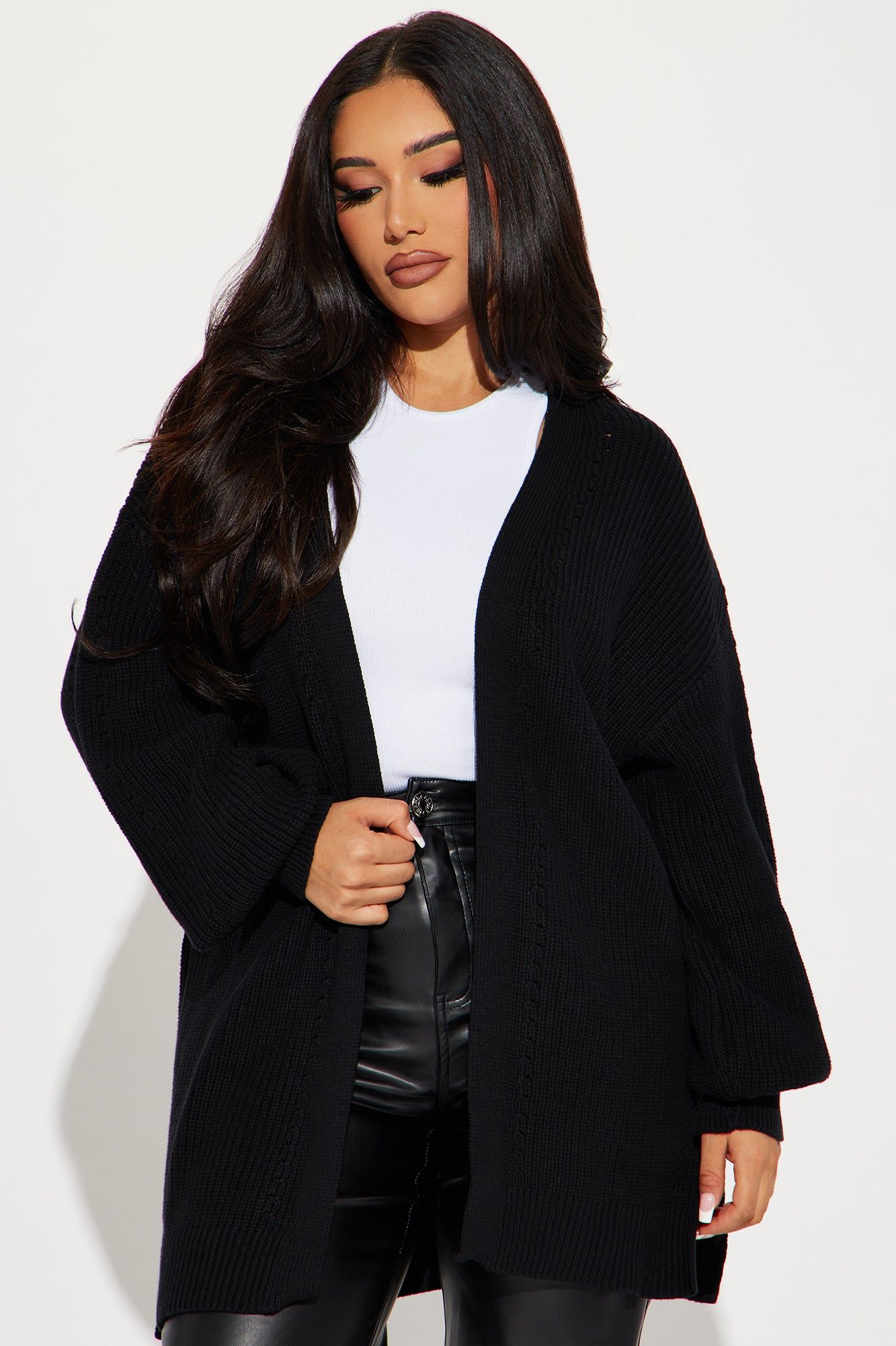 Long Road Cardigan - Black sold by Fashion Nova product image thumbnail 2