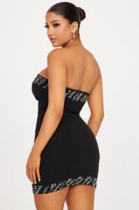 Magical Embellished Mini Dress - Black sold by Fashion Nova