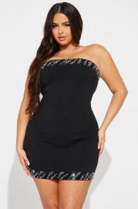 Magical Embellished Mini Dress - Black sold by Fashion Nova