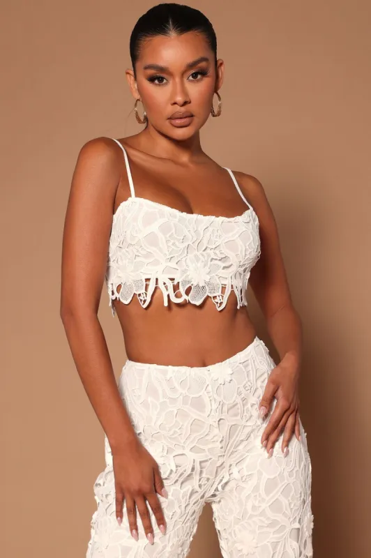 Lacey Crop Top - White sold by Fashion Nova