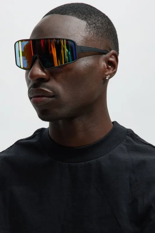 Been Shielded Sunglasses - Black/combo sold by Fashion Nova