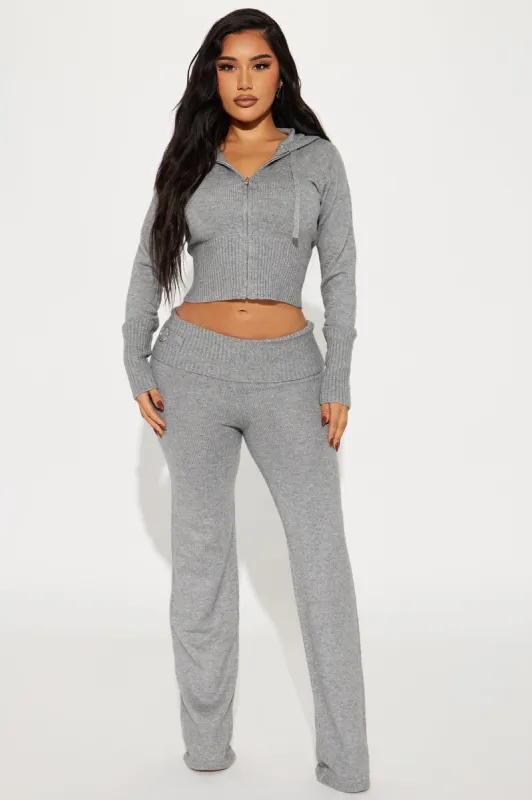 Lana Sweater Pant Set - Heather Grey sold by Fashion Nova