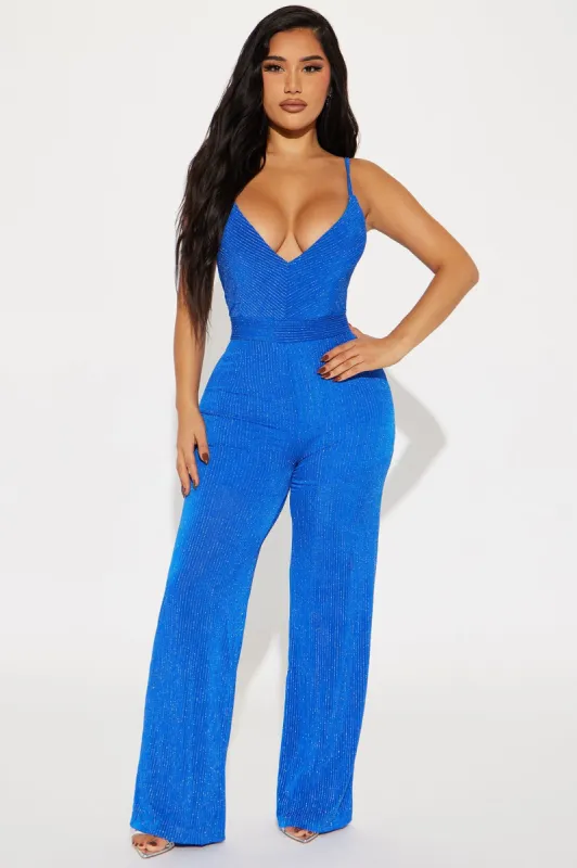 Fantasy Sparkle Jumpsuit - Royal sold by Fashion Nova