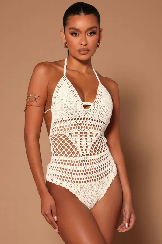Summer Time Fine Swimsuit Coverup - White sold by Fashion Nova