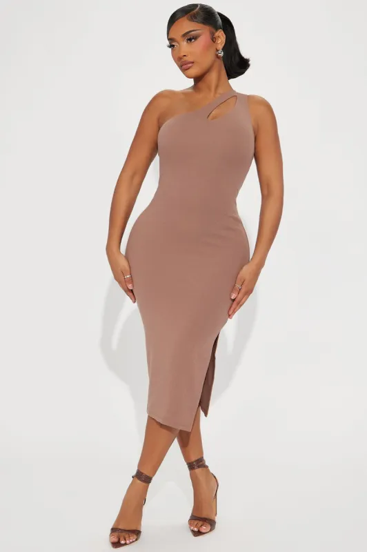 Milani Midi Dress - Brown sold by Fashion Nova