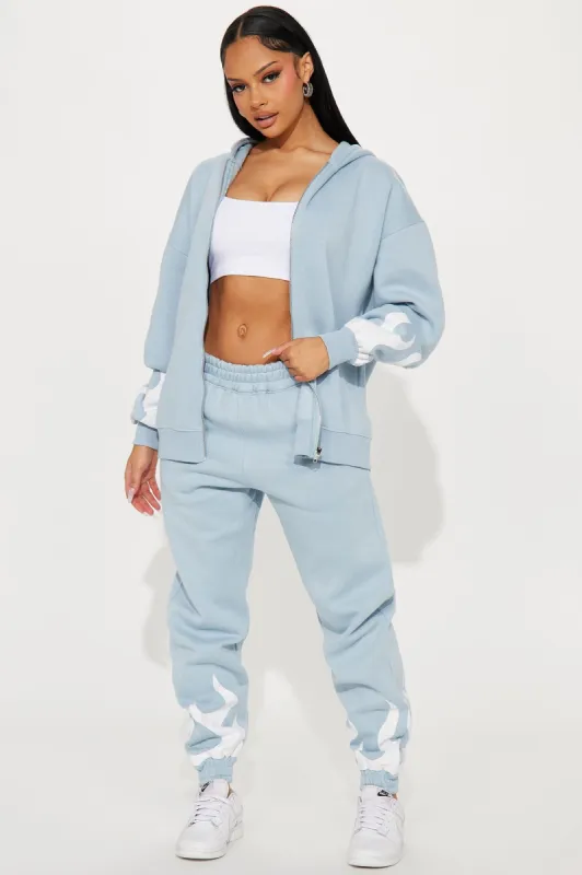 Hot Desire Jogger Set - Light Blue sold by Fashion Nova