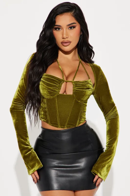 Emilia Corset Top - Chartreuse sold by Fashion Nova