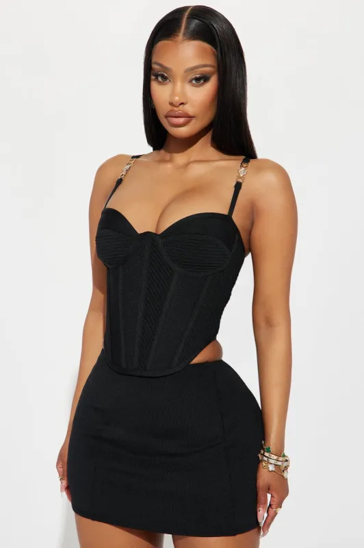 Extra Fabboolous PJ Short Set - Black/combo sold by Fashion Nova