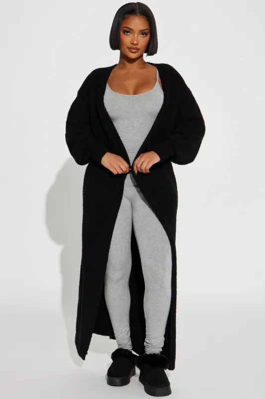 Living In It Cardigan - Black sold by Fashion Nova