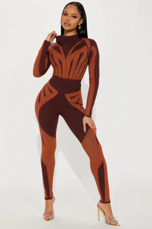 Ava Sweater Legging Set - Cognac sold by Fashion Nova