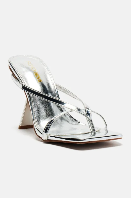 Never Lonely Heeled Sandals - Silver sold by Fashion Nova