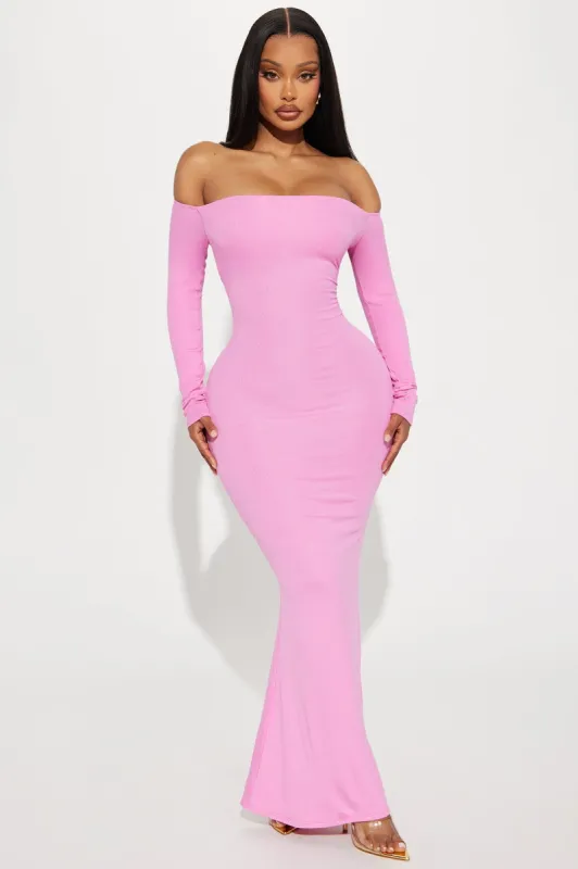 Becky Ribbed Maxi Dress - Pink sold by Fashion Nova