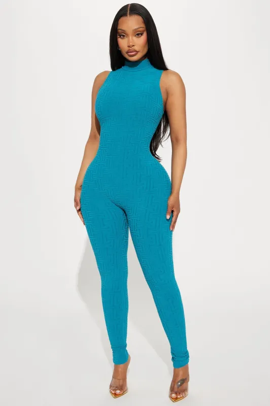 So Wavy Jumpsuit  - Teal sold by Fashion Nova