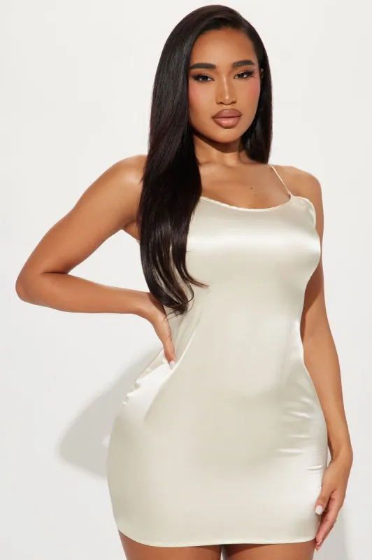 Love Daze Satin Chemise - Ivory sold by Fashion Nova
