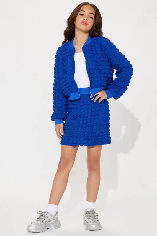 Mini Mega Bubble Bomber Skirt Set - Blue sold by Fashion Nova