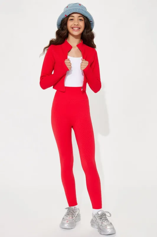 Mini Good Form Active Leggings - Red sold by Fashion Nova