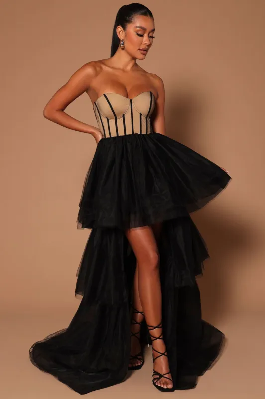 Kayla Tulle Maxi Dress - Black sold by Fashion Nova