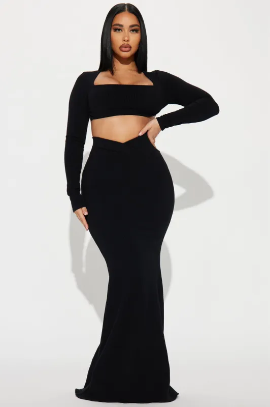 Brittany Snatched Skirt Set - Black sold by Fashion Nova