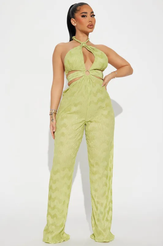 Daisie Jumpsuit - Chartreuse sold by Fashion Nova