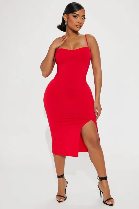 Diana Cami Midi Dress - Red sold by Fashion Nova