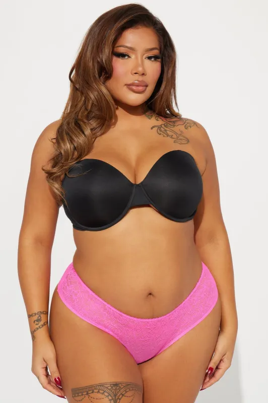 Tempted By You Crotchless Lace Panty - Hot Pink made by Fashion Nova