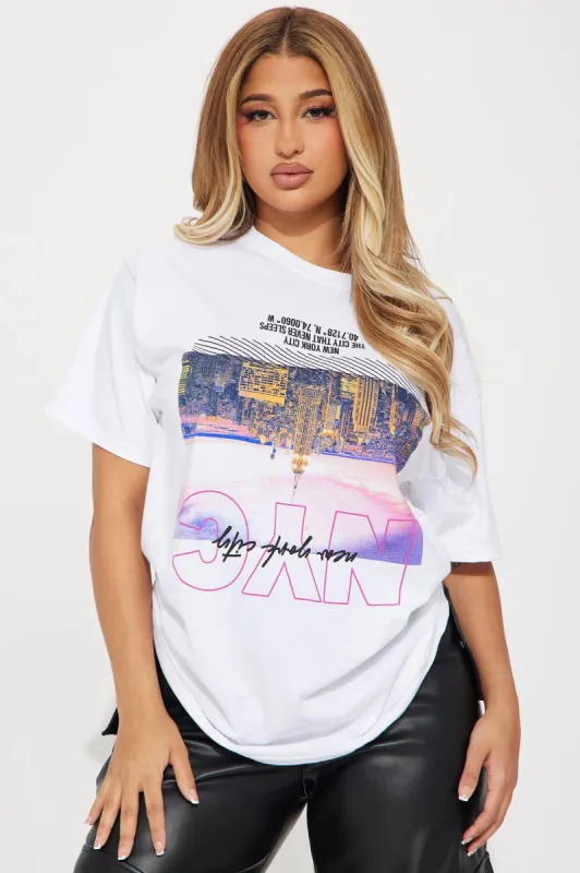 NYC Skies Graphic Tshirt - White sold by Fashion Nova