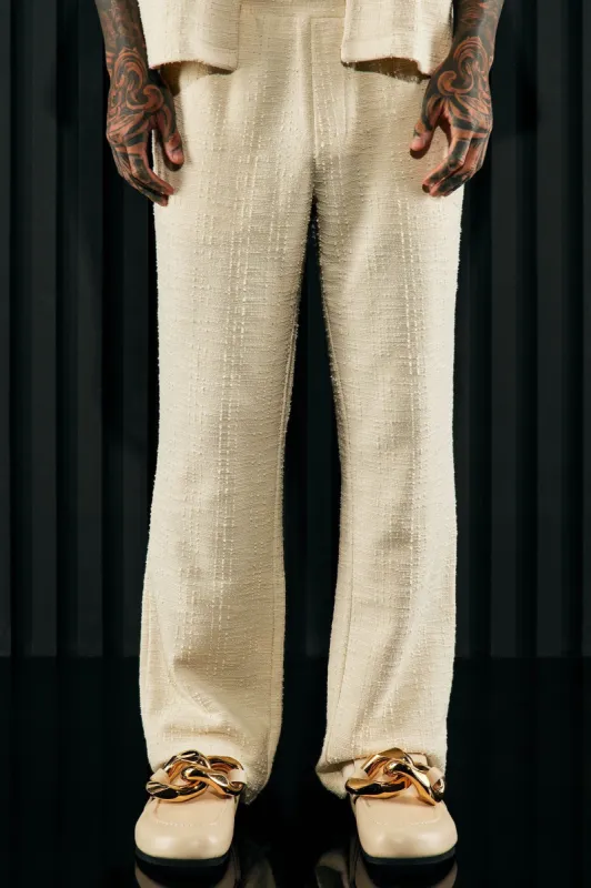 Jordan Textured Slim Pants - Off White sold by Fashion Nova