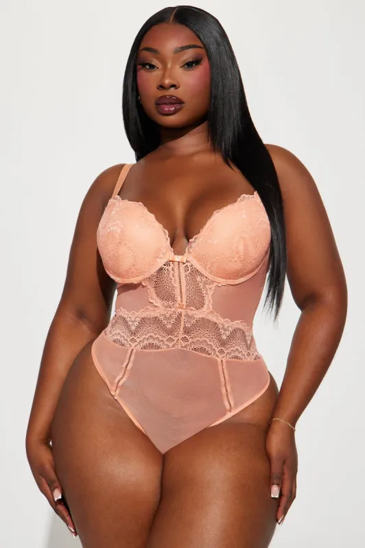 Be Your Lover Lace Teddy - Rust sold by Fashion Nova