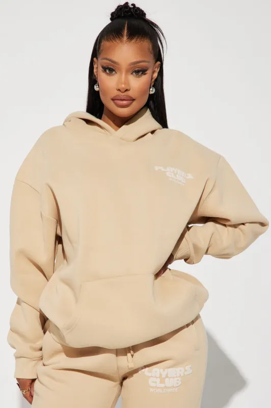 Players Club Puff Print Hoodie - Sand sold by Fashion Nova