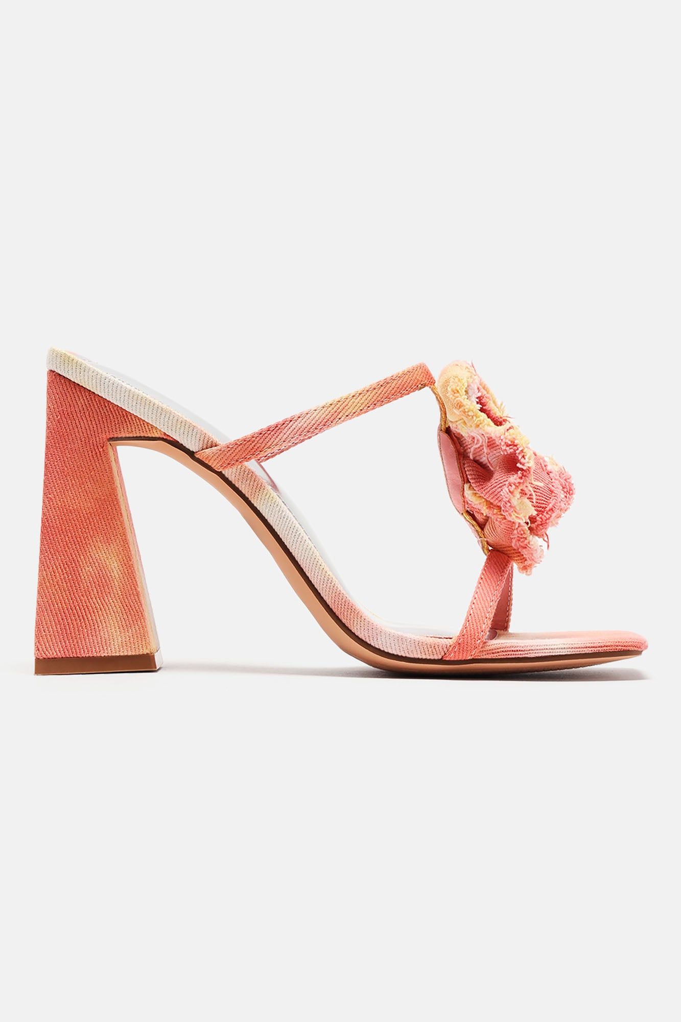 Keep It Cute Flower Mules - Orange/combo sold by Fashion Nova product image thumbnail 4