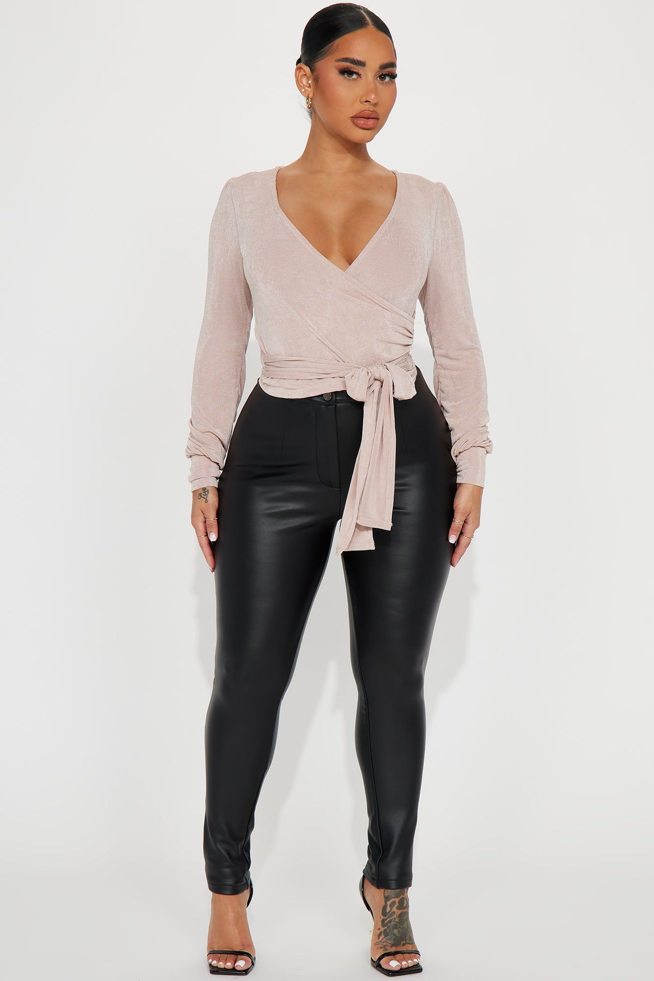 Harper Surplice Top - Stone sold by Fashion Nova product image thumbnail 2