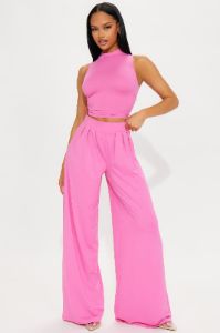 Endless Moment Pant Set - Pink sold by Fashion Nova